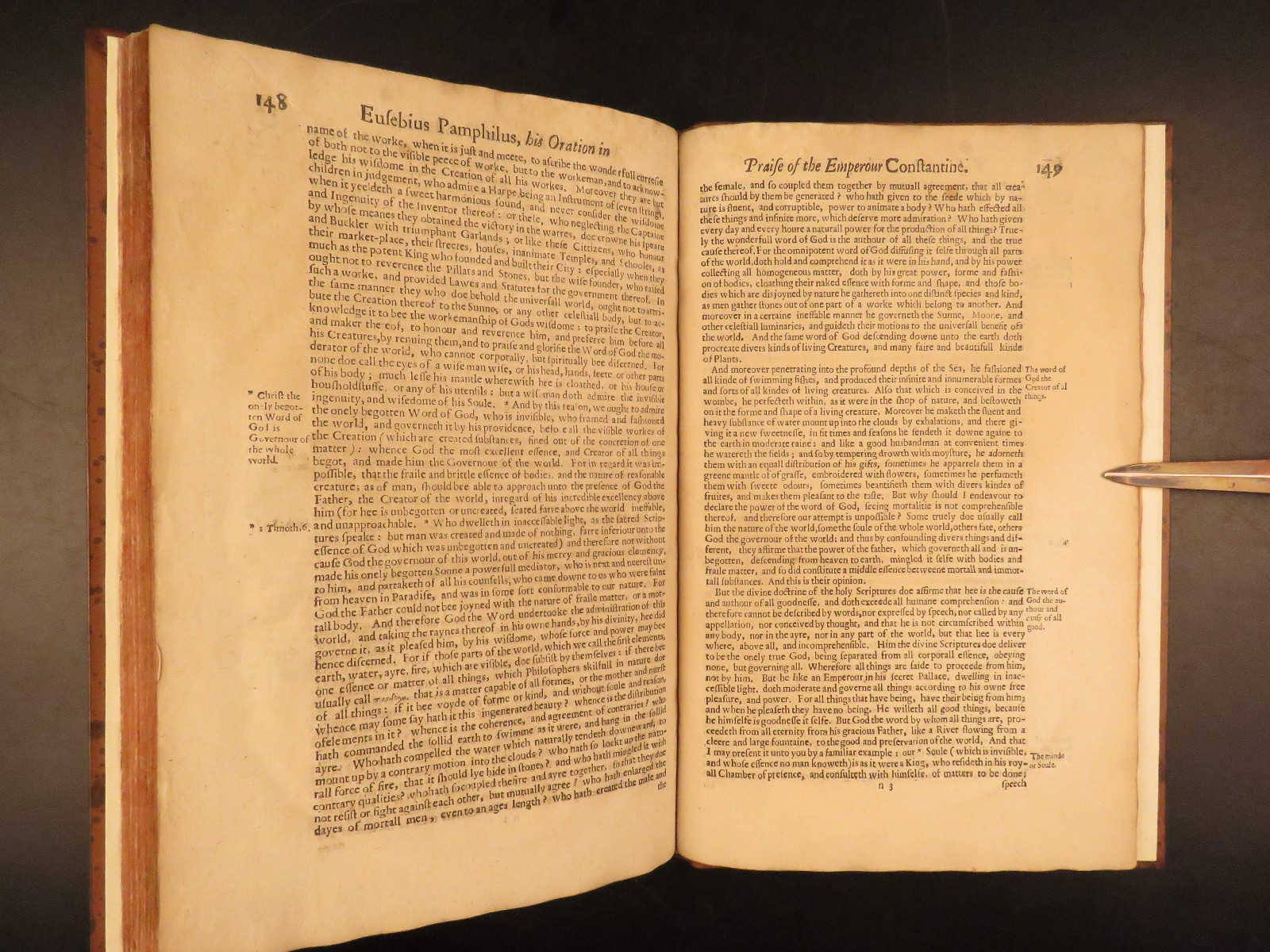 1637 – Life of Constantine – Eusebius | First English Edition, Beautiful Binding