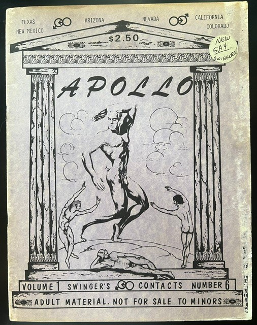 Vintage 1974 Gay Male APOLLO Swingers Magazine No. 6 / B&W Photography