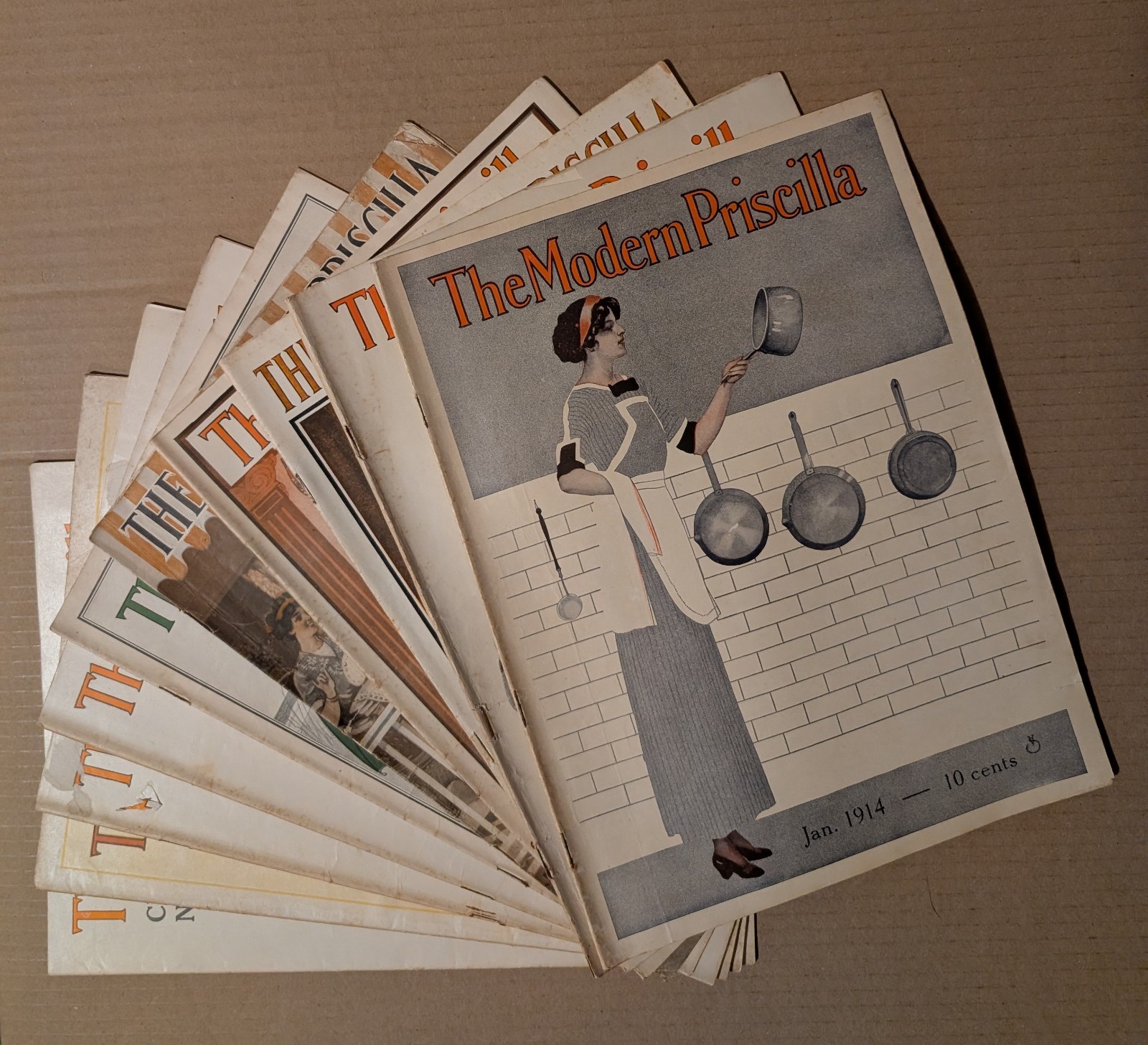 Lot of 10 MODERN PRISCILLA 1914 magazine COKE Coca-Cola AD-CREAM OF WHEAT