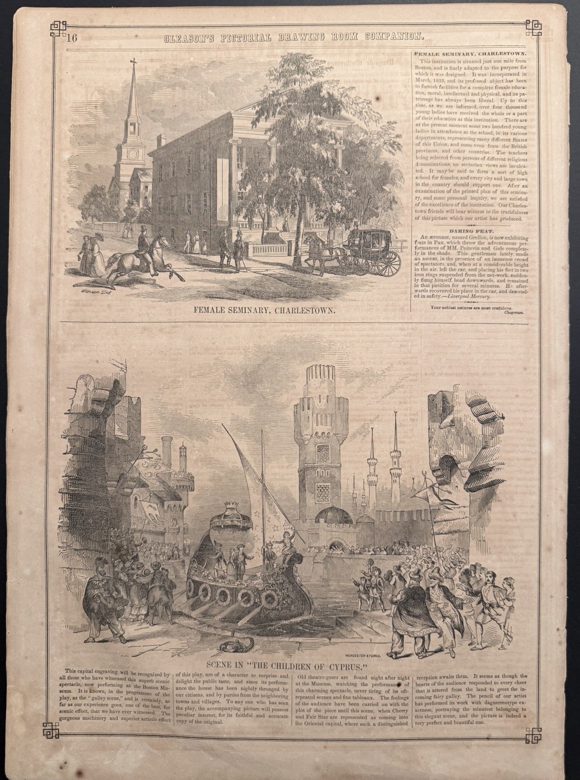ORIGINAL 1851 GLEASON’S PICTORIAL: FUGITIVE SLAVE SIMMS BOSTON ABOLITIONIST RIOT
