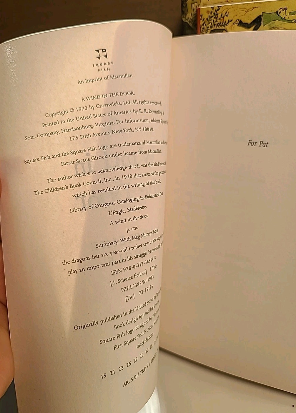 A Wrinkle in Time Madeleine L’Engle Square Fish 2007 13th Printing PB