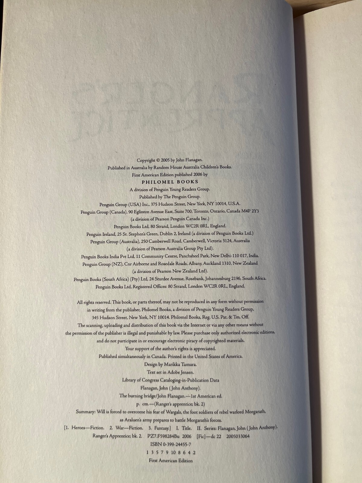 RANGERS APPRENTICE Series by John Flanagan, First Edition Hardcover Lot with DJs