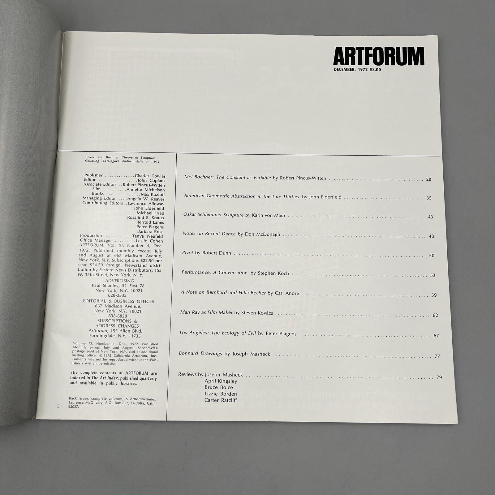 Artforum Magazine – Lot of 6 Issues 1972 – 1978 – RARE VINTAGE ART