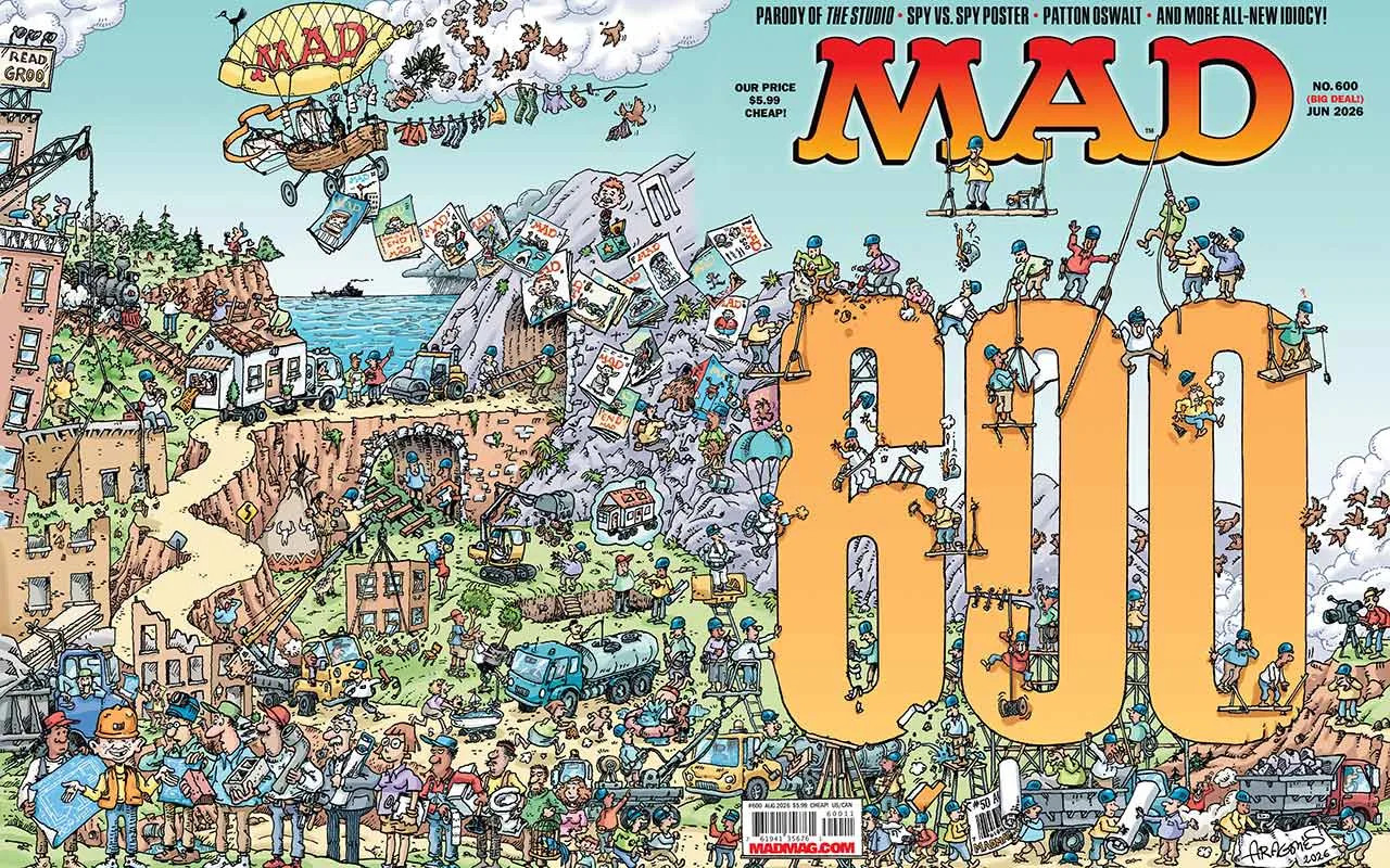 MAD Magazine August 2026 #600 Anniversary Edition Spy vs Spy Poster + more