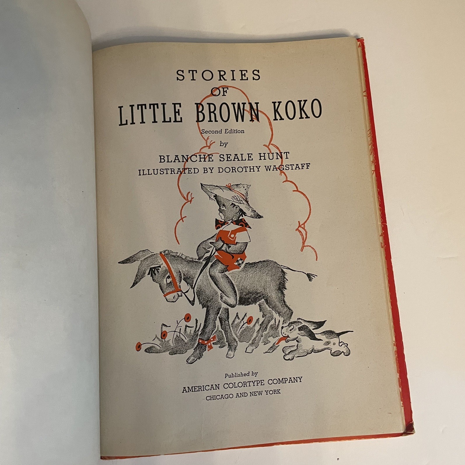 1945 Little Brown Koko Has Fun By Blanche Seale Hunt Hardcover Illustrated