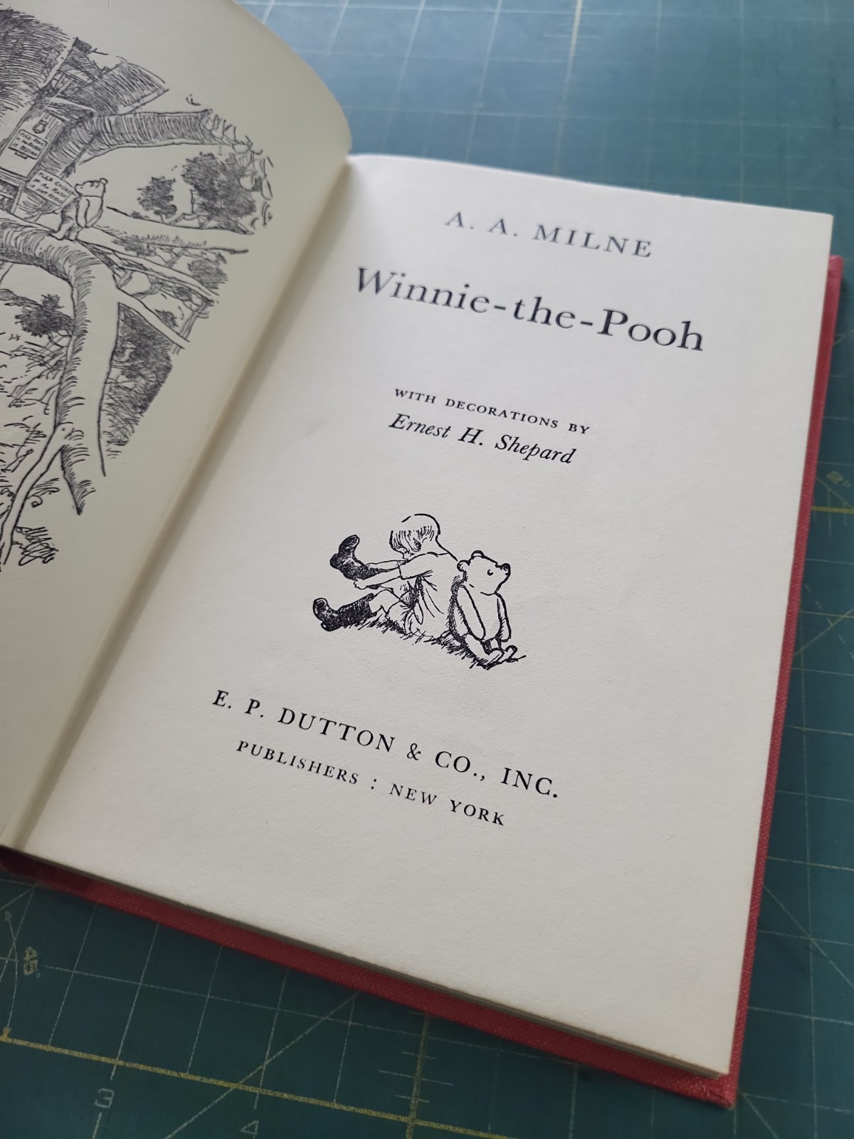 Winnie-the-Pooh by A.A. Milne 1961 E.P. Dutton Vintage Red Hardcover Illustrated