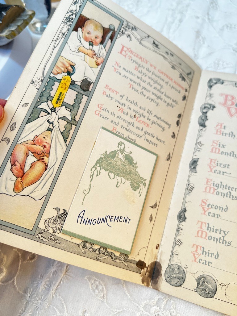 Antique Our Babys Own Book Gorgeous Illustrations Graphics 1924 Approx 5.5″ x 8″