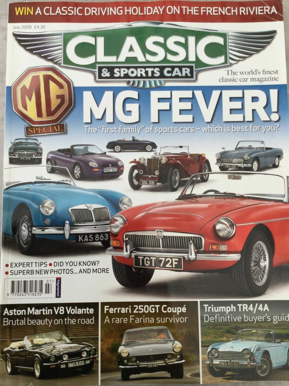 Classic & Sports Car, July 2009 MG Fever, Aston, Ferrari 250GT, Triumph,