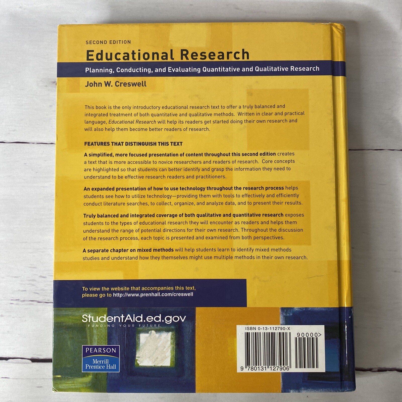 Educational Research 2nd Edition by John W. Creswell, Hardcover VG