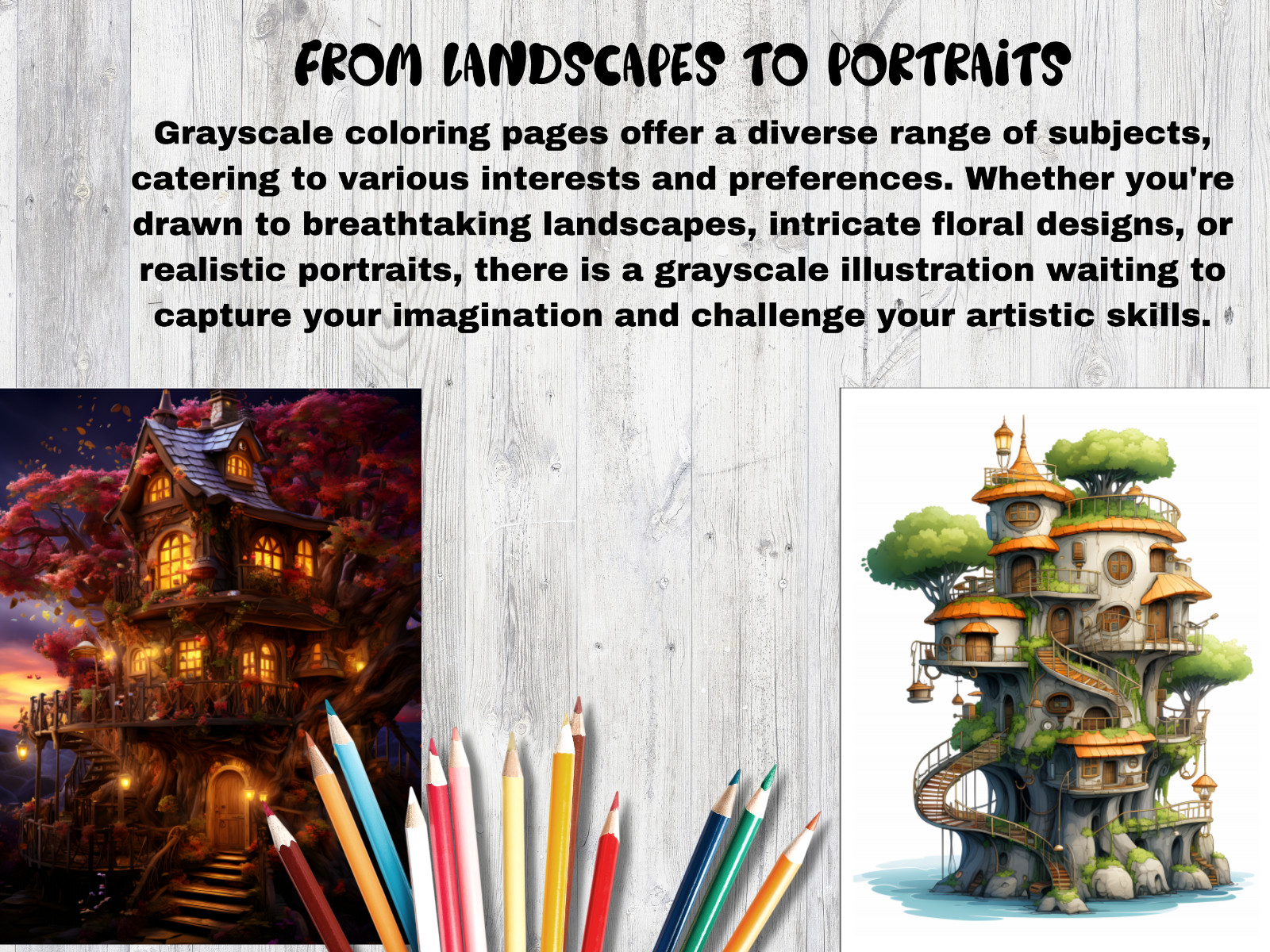Adult Coloring Pages Bundle Tree Houses bundle 200 pages Printable Pages
