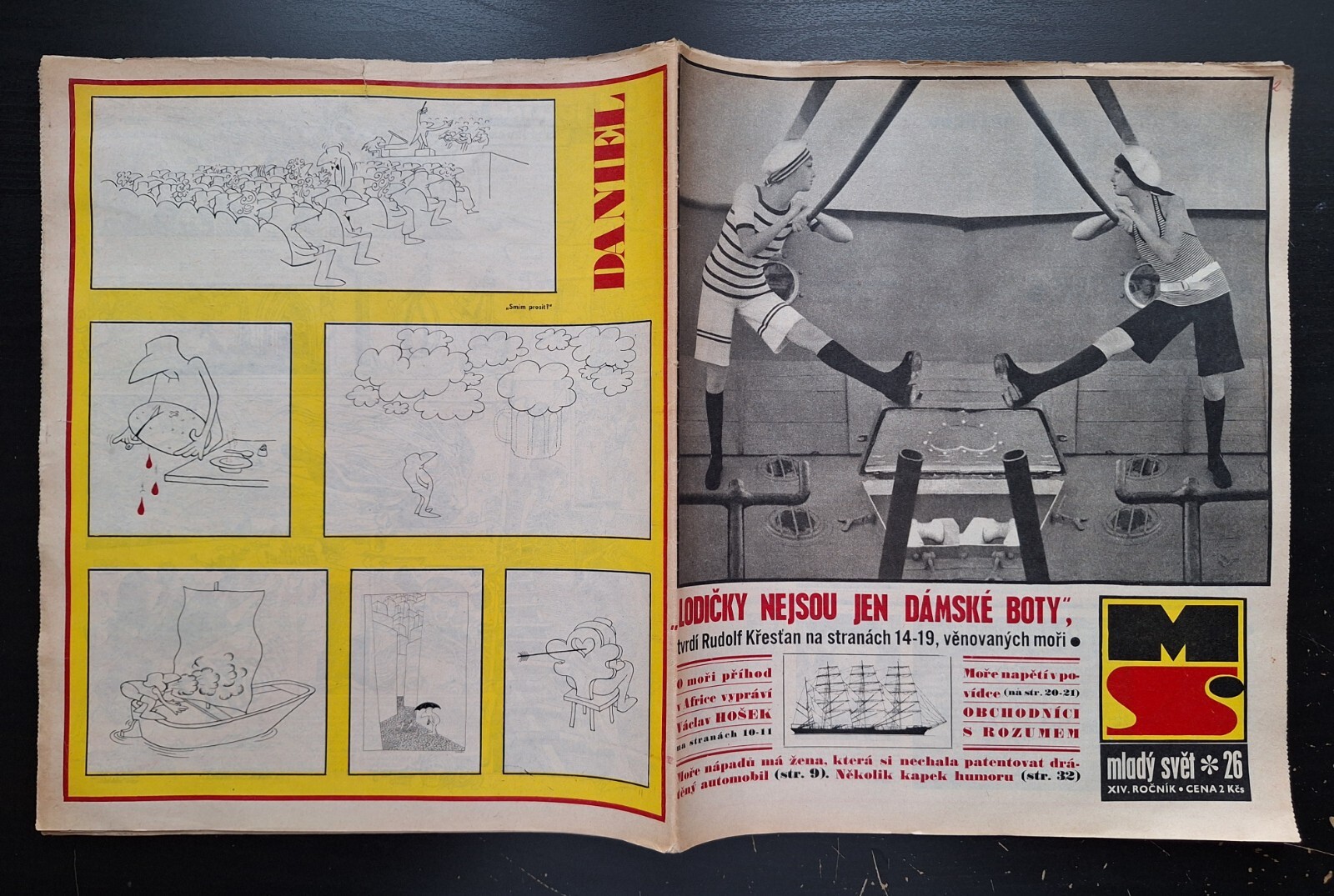 KAJA SAUDEK – COMIC LIPS TULLIAN No. 23, CZECH MAGAZINE MLADY SVET, No. 26/1972