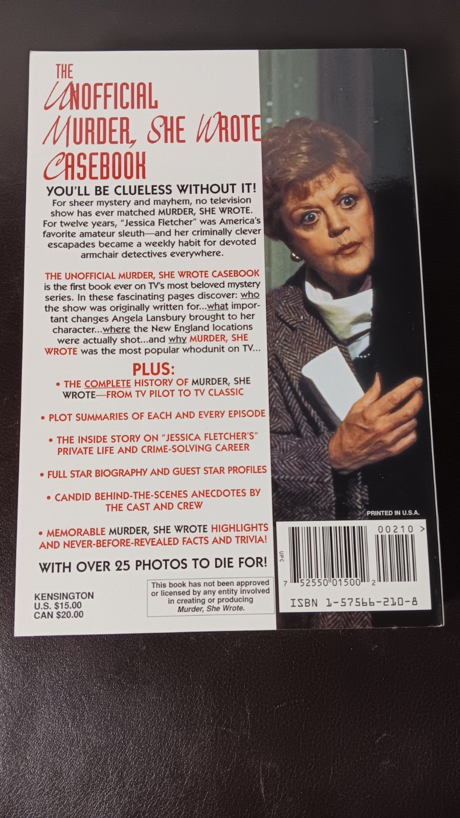 The Unofficial Murder She Wrote Casebook by James Robert Parish SC 1997