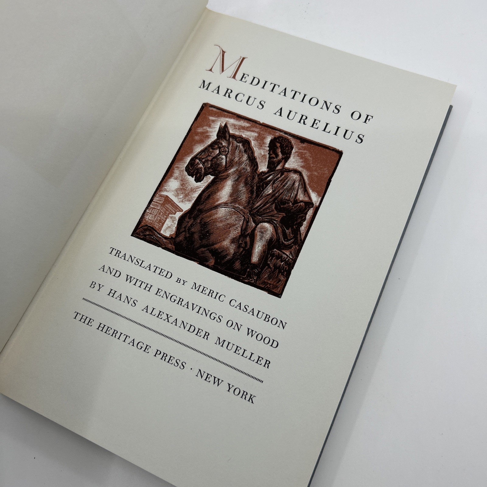 HERITAGE PRESS Meditations of Marcus Aurelius Ancient Philosophy Stoicism