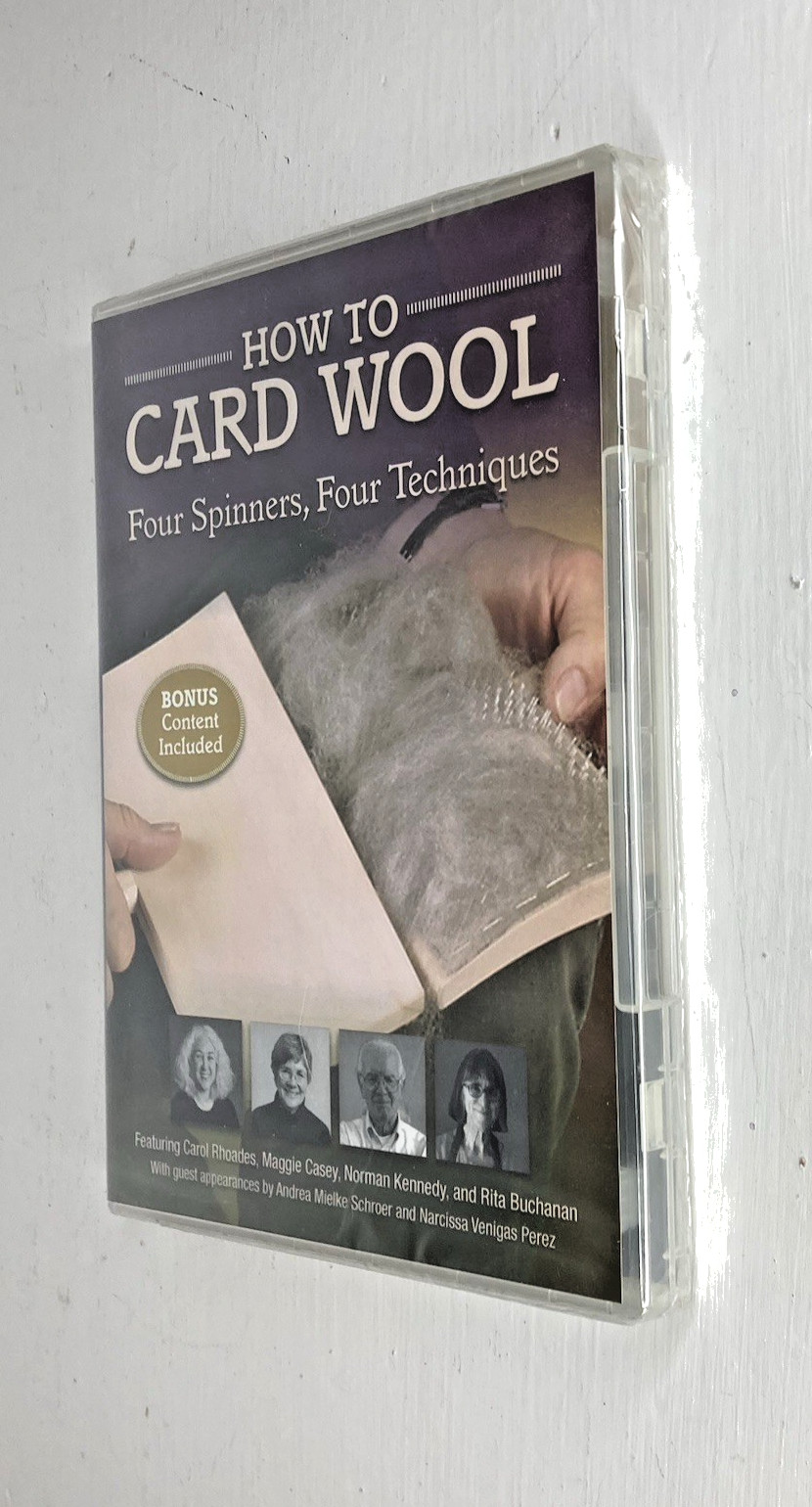 How to Card Wool : Four Spinners, Four Techniques by Interweave (2012, Dvd) NIP
