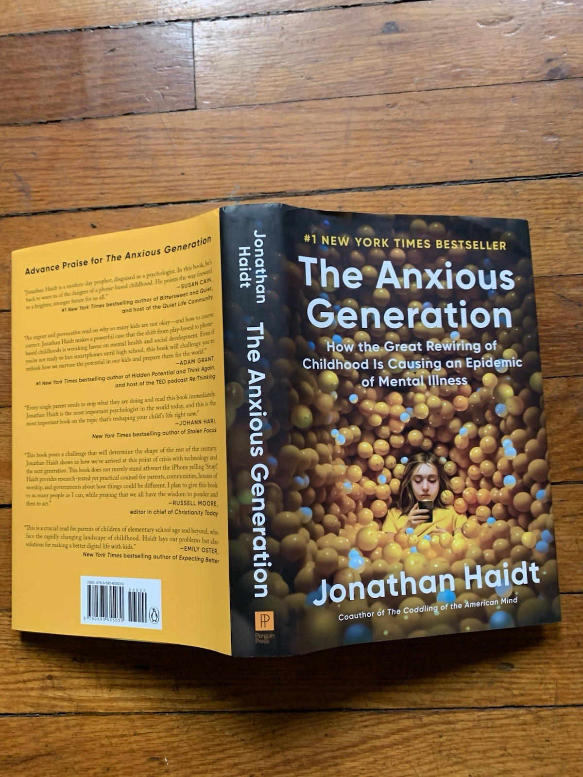 The Anxious Generation by Jonathan Haidt Hardcover Mental Health Nonfiction