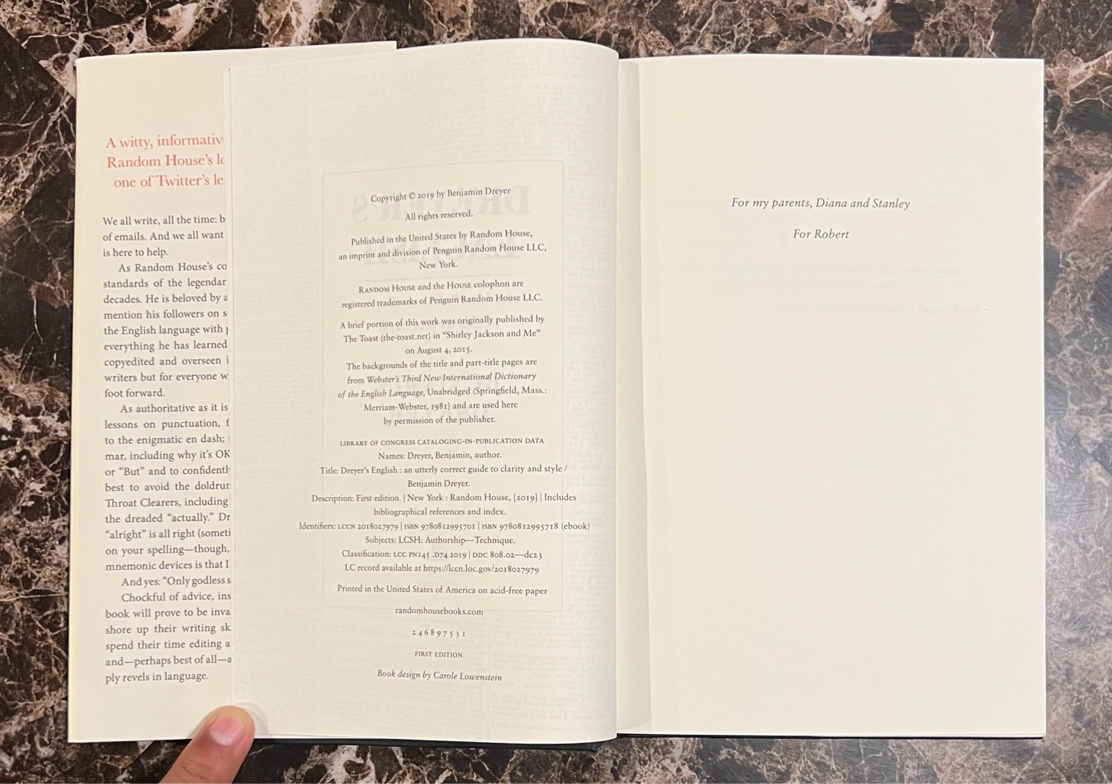 Dreyer’s English An Utterly Correct Guide to Clarity & Style Benjamin Dreyer 1st