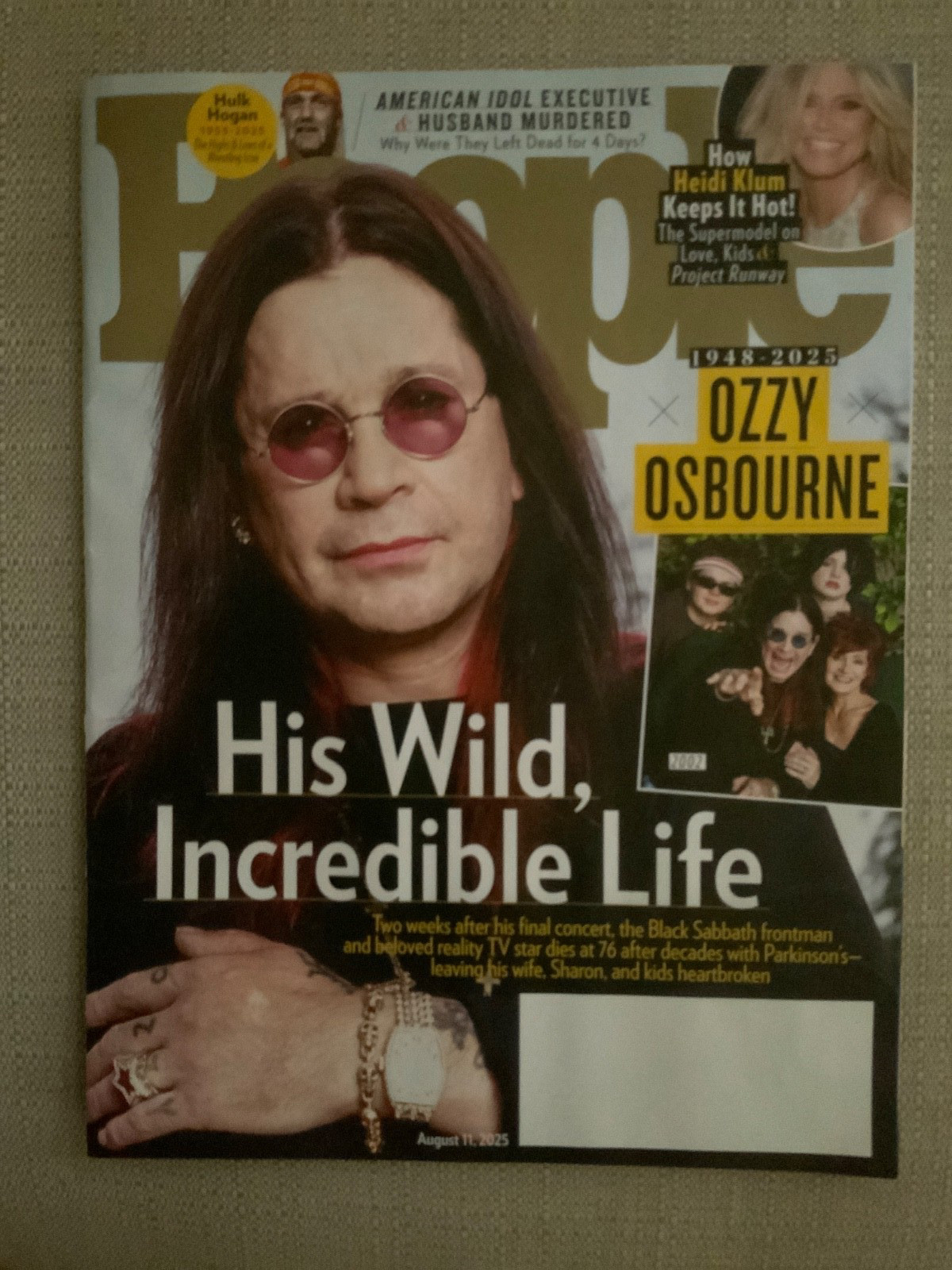 August 11, 2025 People Ozzy Osborne 🎸Hulk Hogan Taylor Swift Justin Bieber