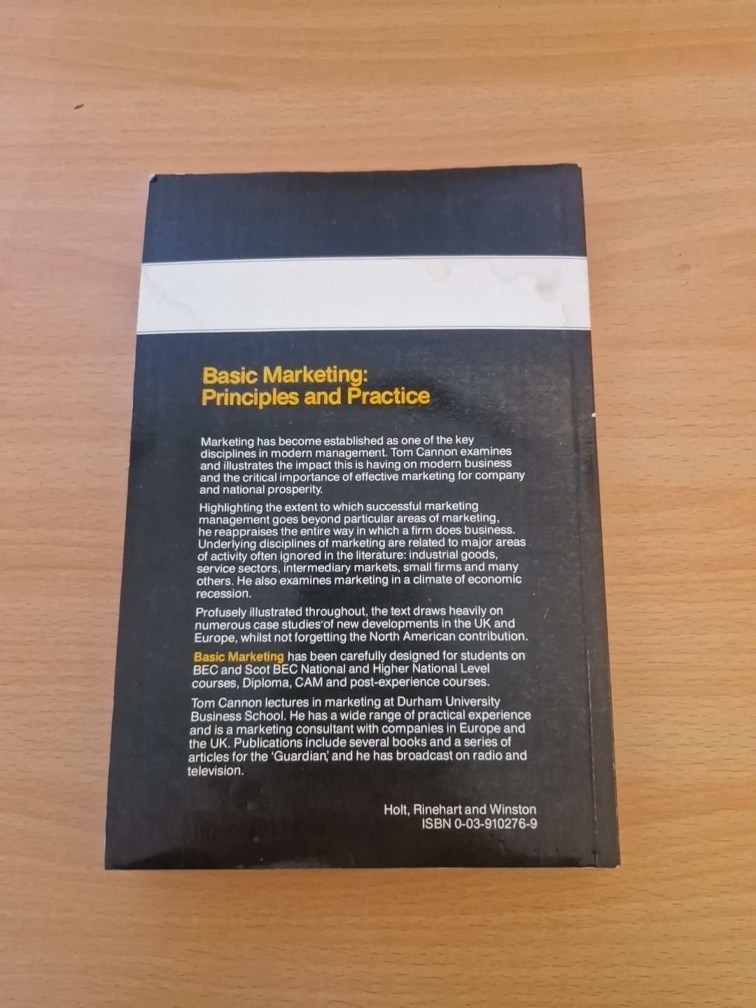 Marketing : Principles and Practice by Tom Cannon (1998, Trade Paperback)