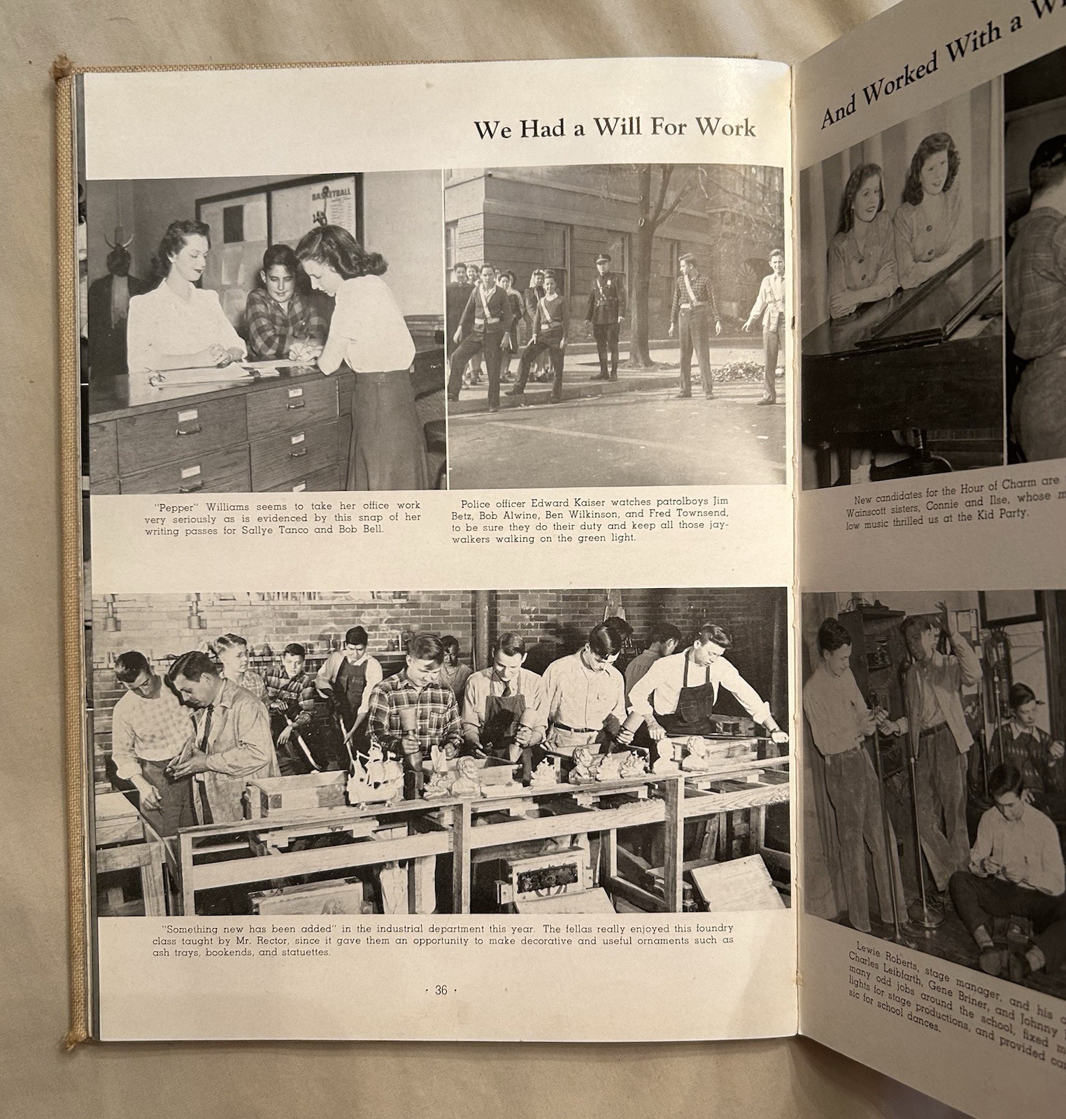 Vintage 1945 Yearbook The Narcissus Peru High School Indiana – War Time