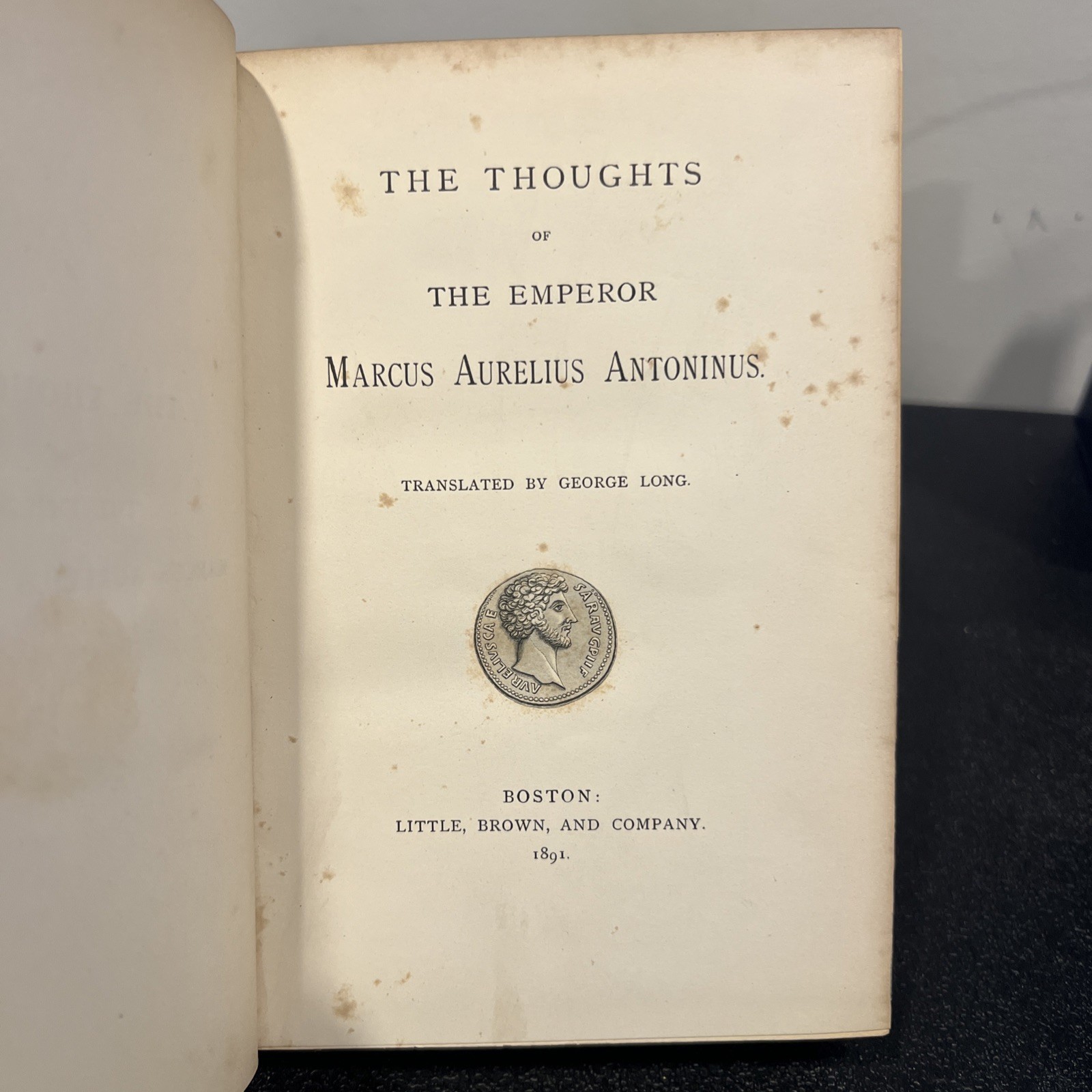 Thoughts of The Emperor Marcus Aurelius Antoninus 1891 George Long HC