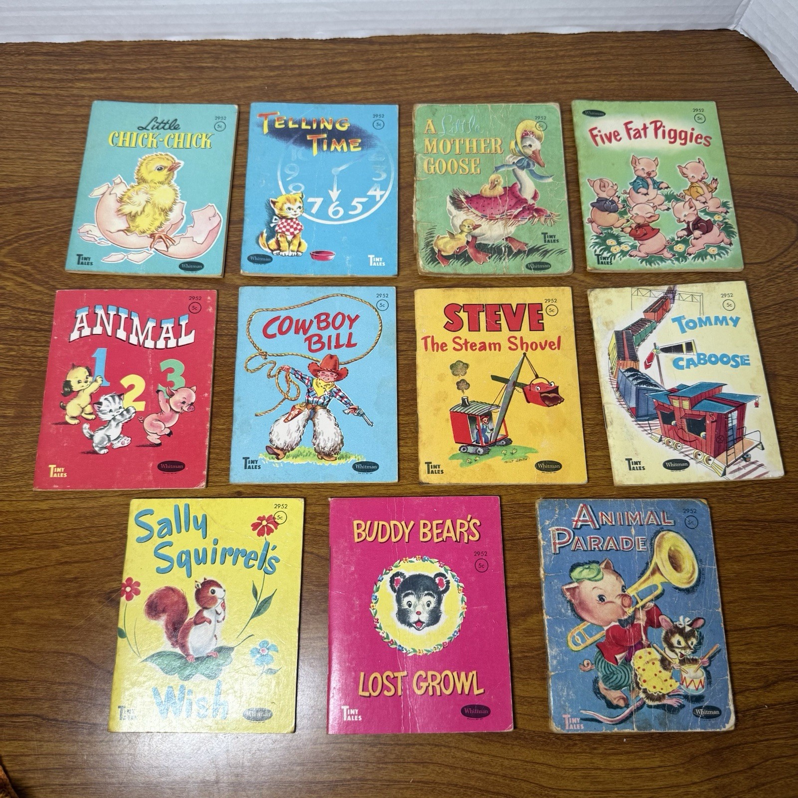 Vtg 1949-50 Mini Books Tiny Tales Whitman USA Printed Set Of 11