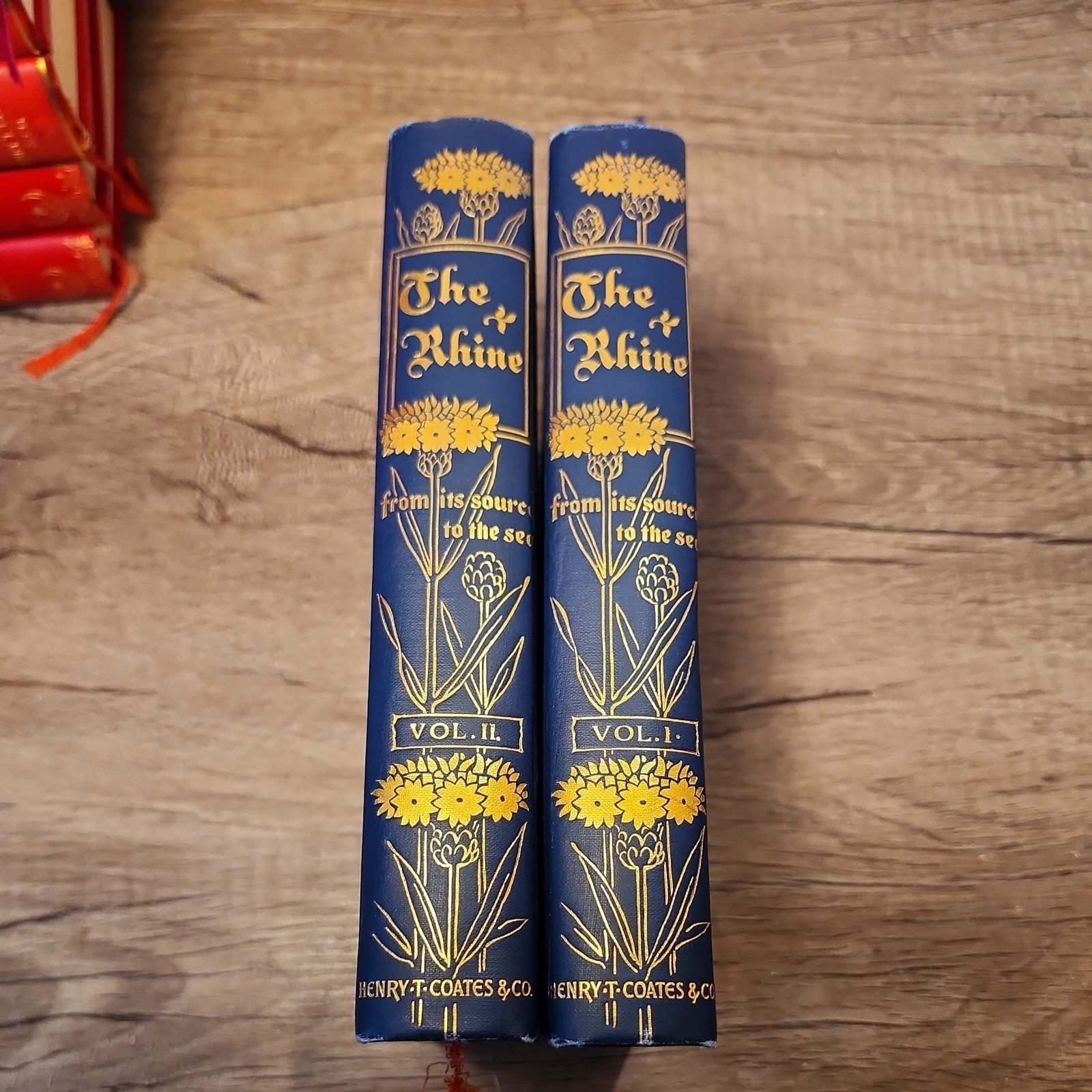The Rhine, From Its Source to the Sea, 1898, 2 Vol. Set , Germany, Rare, Gilt