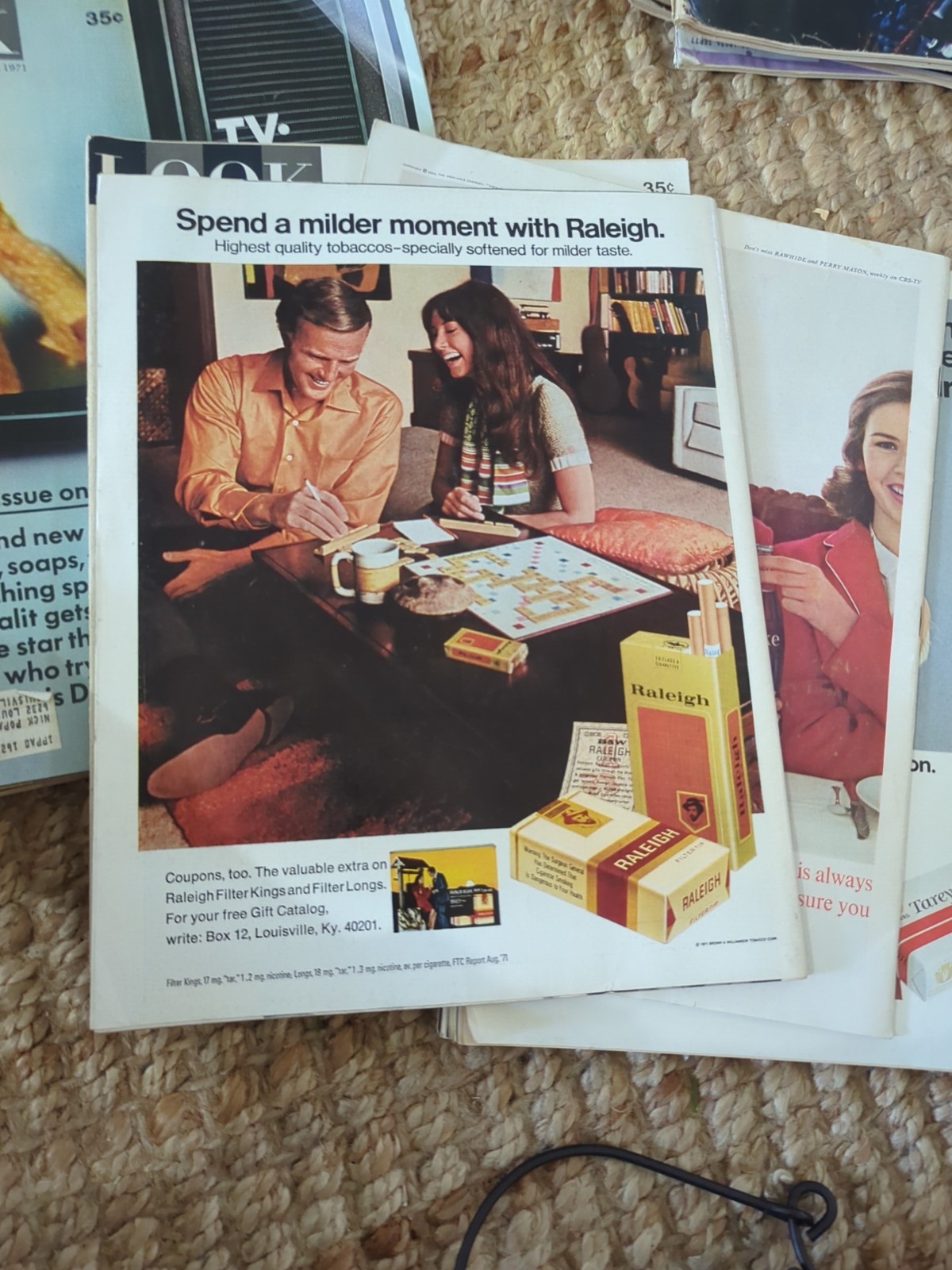 VTG Lot/8 Magazines’63 POST-JFK /’68 LIFE RF/, 6- 1971 LOOK Ads MCM Lifestyle