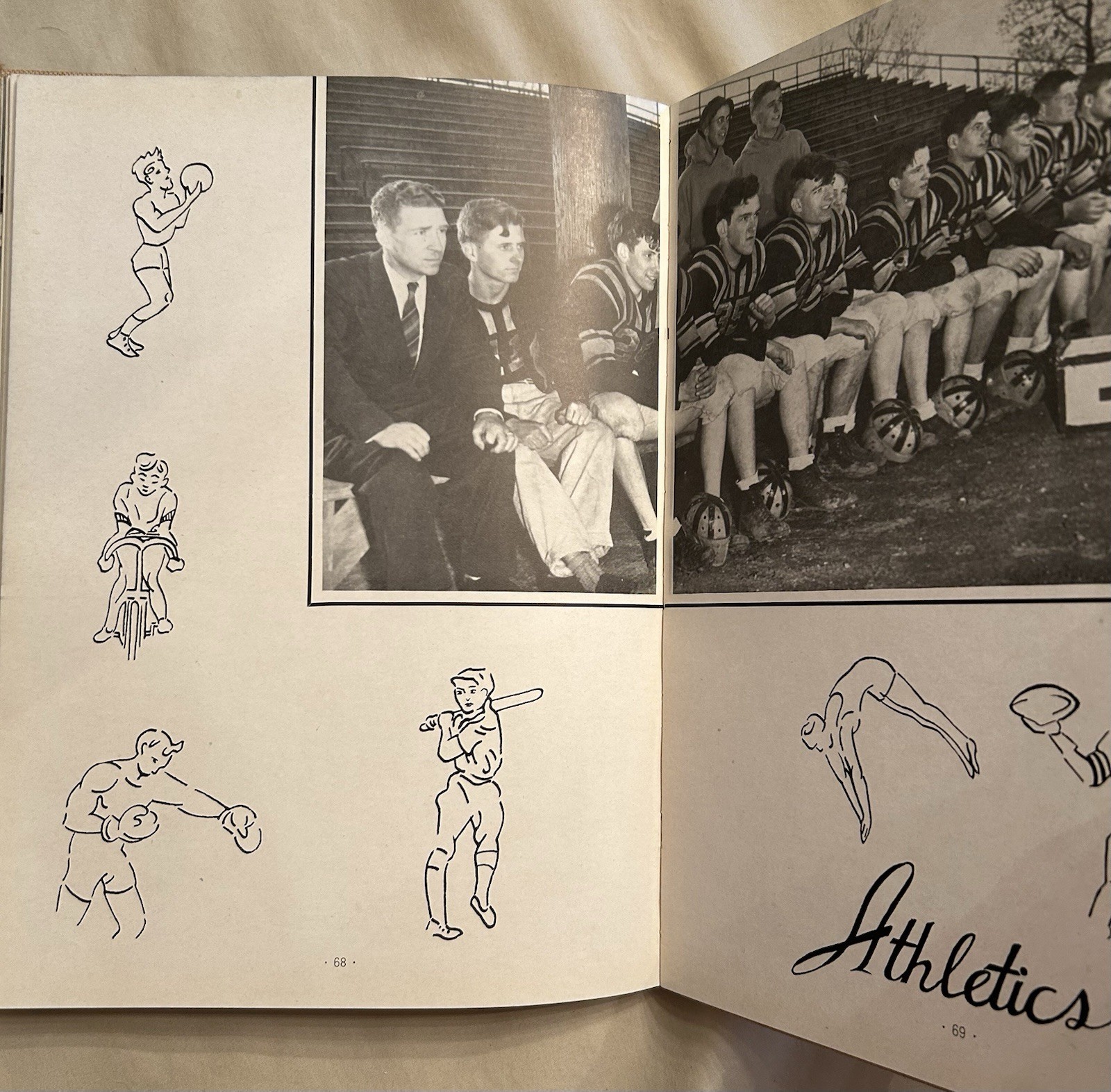 Vintage 1945 Yearbook The Narcissus Peru High School Indiana – War Time