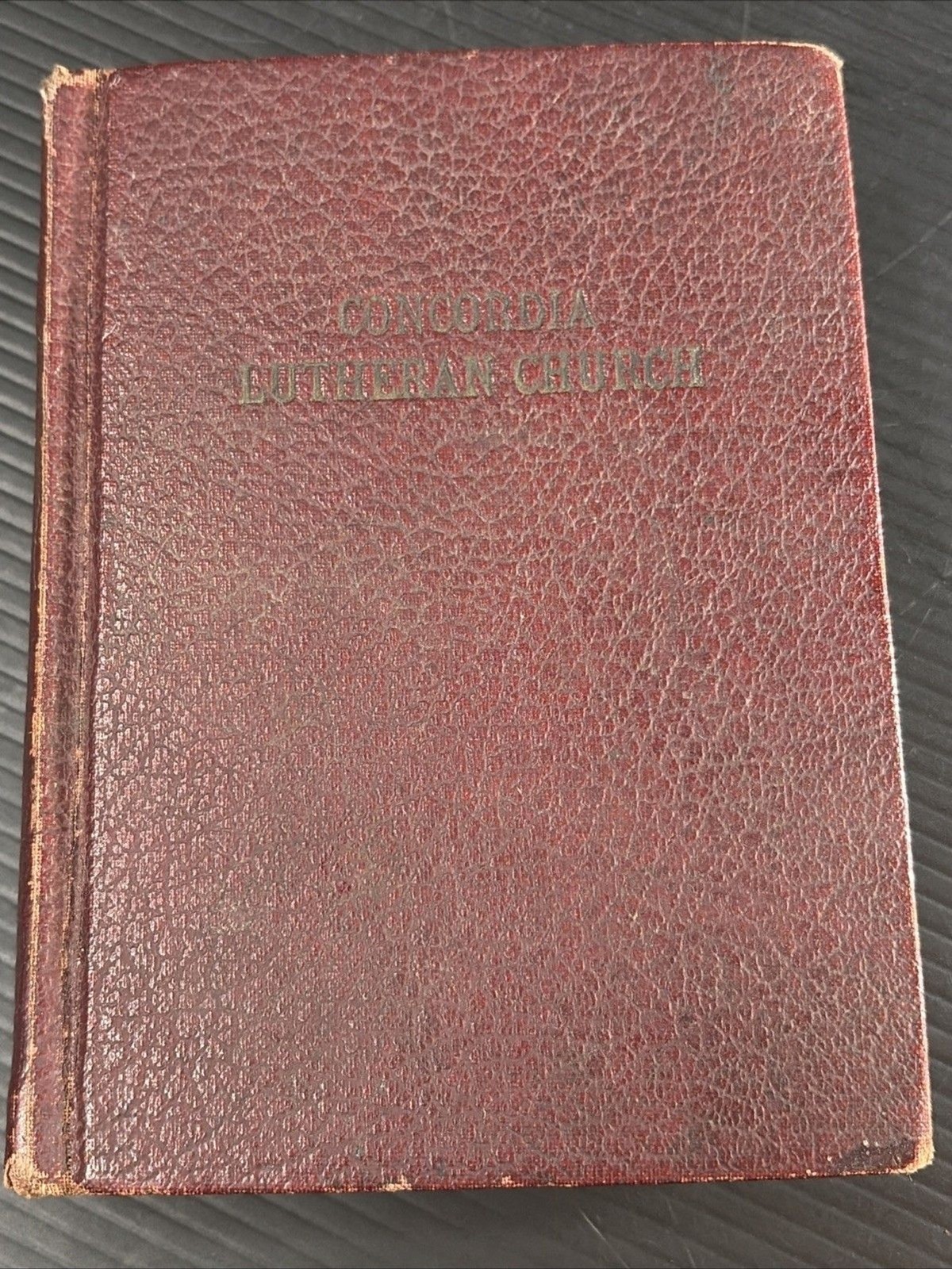 Antique Concordia Lutheran Church Book Of Concord HC 5.5×4” Oxblood