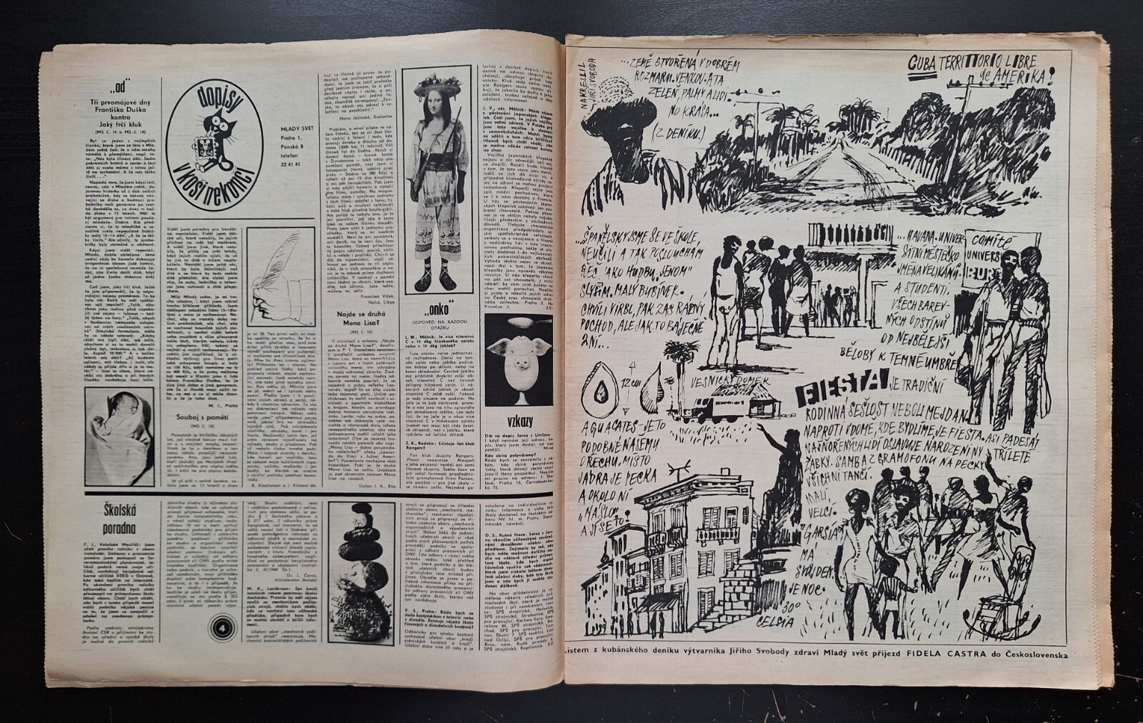 KAJA SAUDEK – COMIC LIPS TULLIAN No. 23, CZECH MAGAZINE MLADY SVET, No. 26/1972