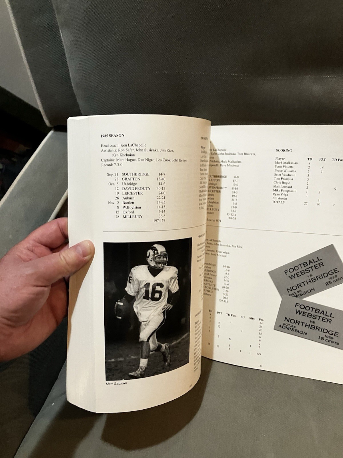 NORTHBRIDGE HIGH SCHOOL FOOTBALL Whitinsville Ma SIGNED BOOK 200 Pages Photos