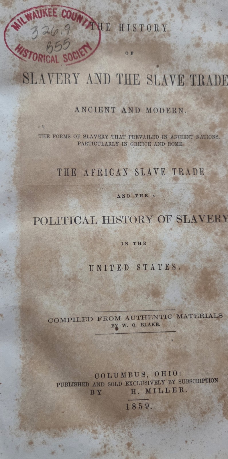 History of Slavery and the Slave Trade 1859 The African Slave Trade RARE FIND
