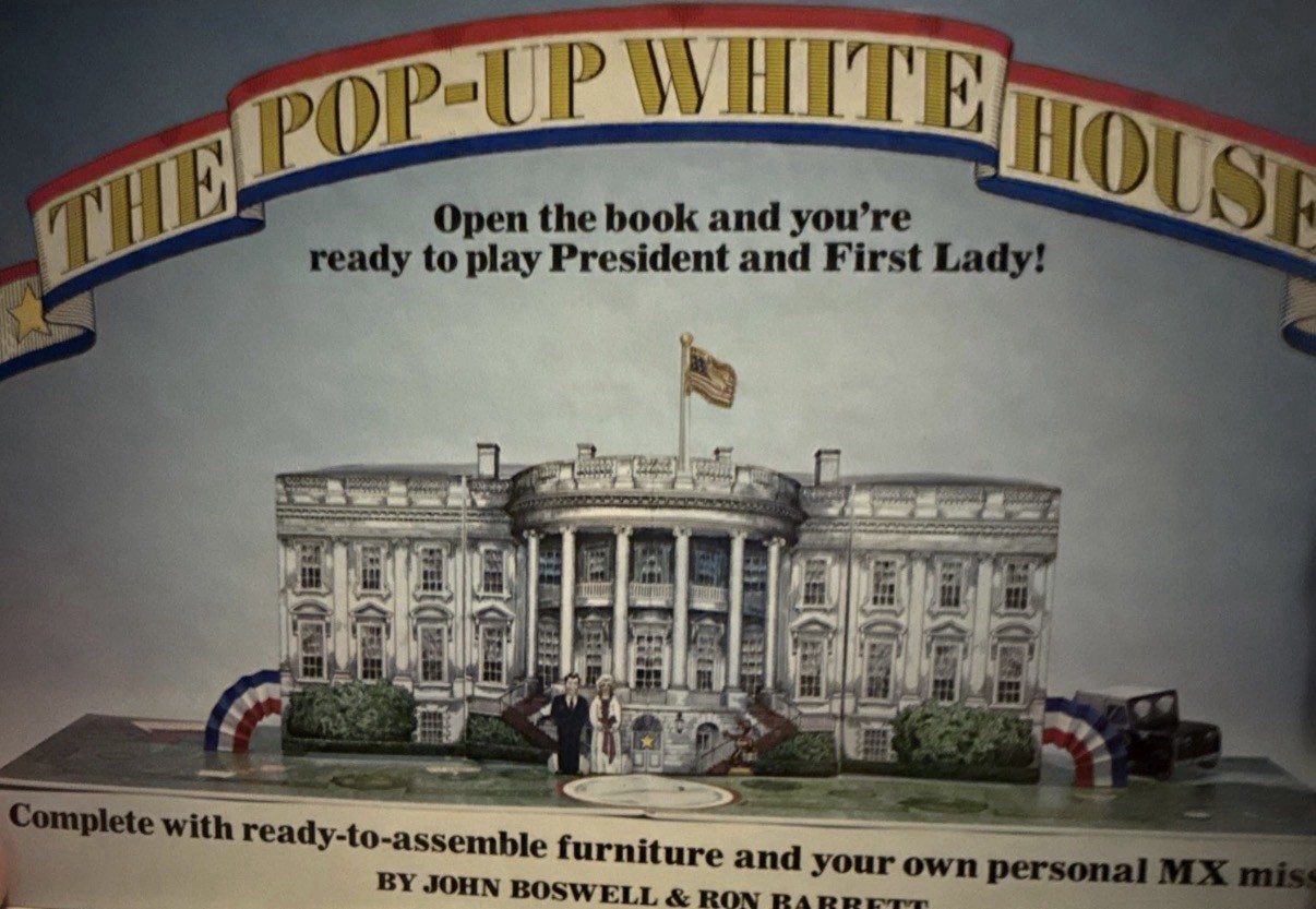 Vintage The Pop-Up White House Book 1983, The Reagans With Unpunched Pages HC