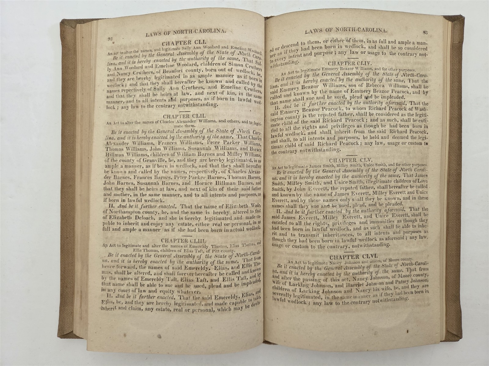 1824 antique NORTH CAROLINA LAW cherokee slavery free person color history