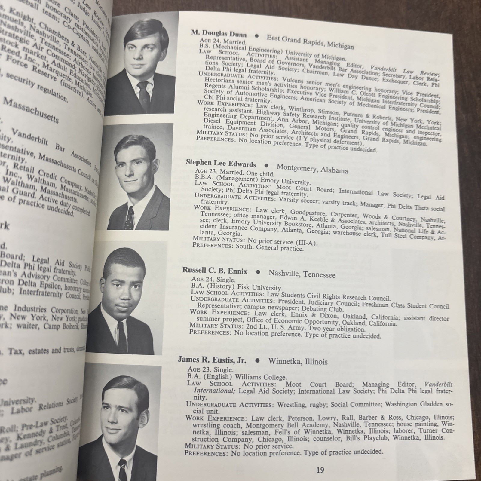 Yearbook Vanderbilt University School of Law Class of 1970 Softcover 47 Pages