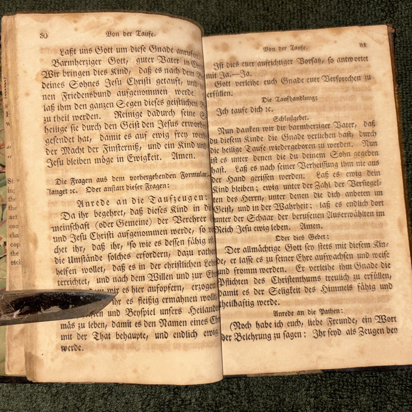 Antique 1818 Book: Liturgie oder Kirchen-Agende ~6.6″ x ~4.25″ x ~0.5″ in German
