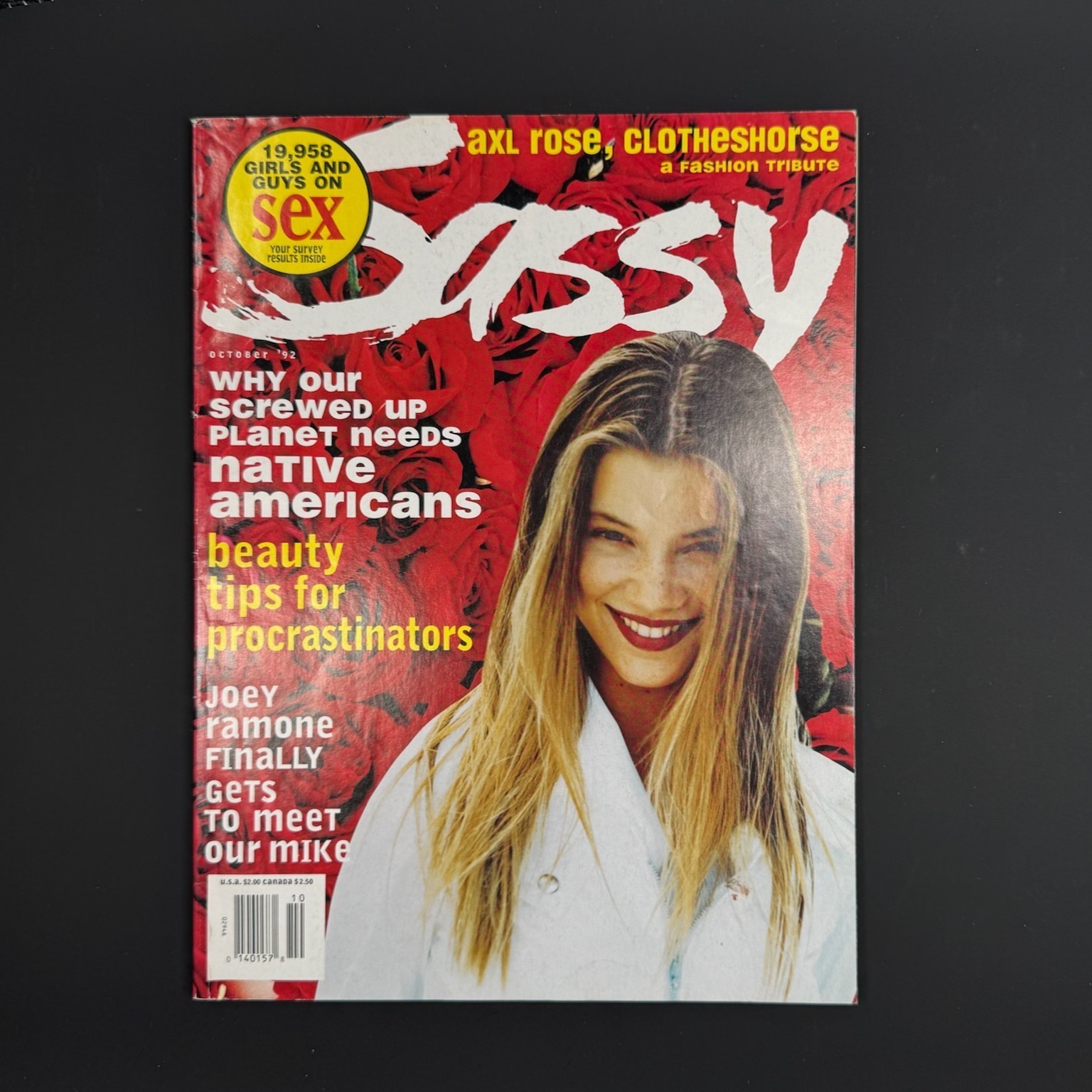 Sassy Magazine October 1992. Amy Smart. Axl Rose Fashion. Joey Ramon.
