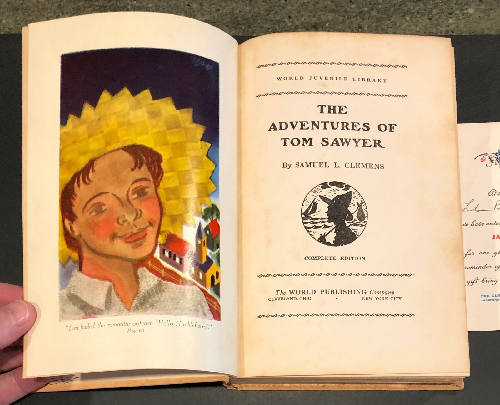 The Adventures of Tom Sawyer by Samuel L. Clemens, 317 Pages, Third Printing