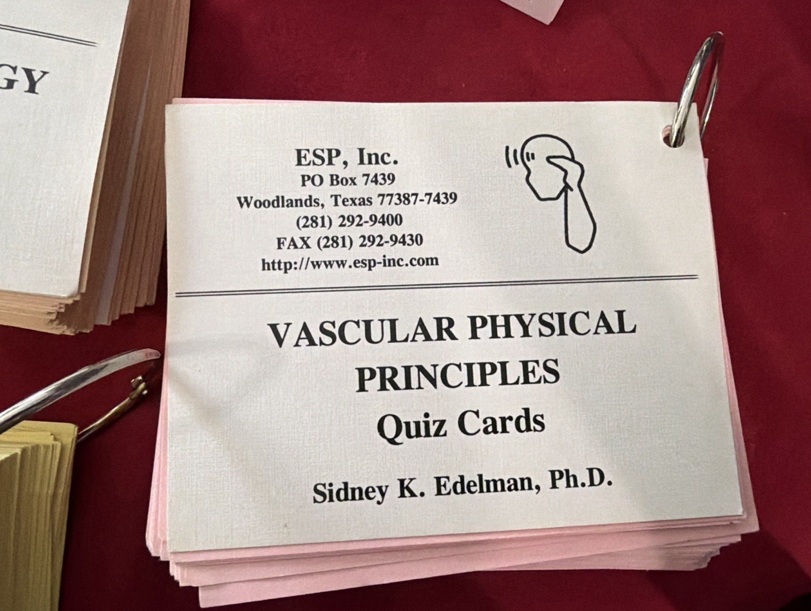 ESP, Inc. Quiz Cards Vascular Physical Principles & Abd Sonography 3rd can separ