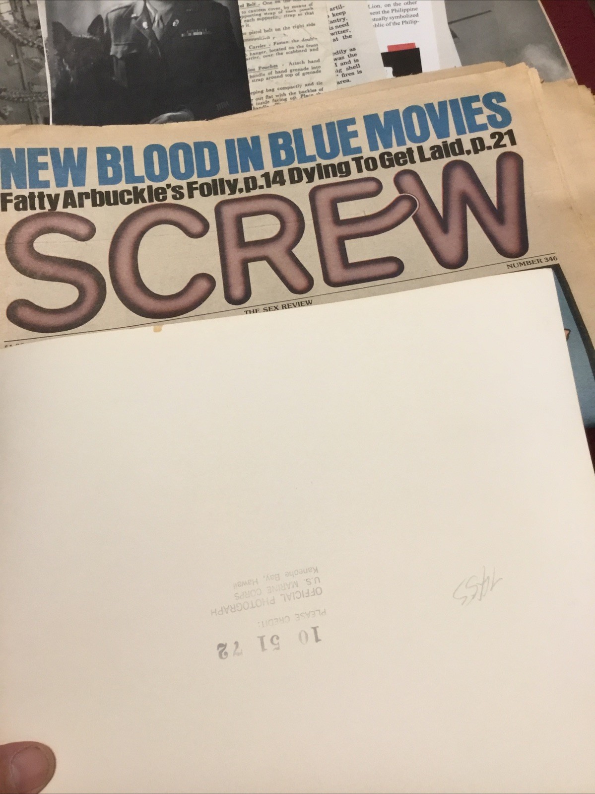 “SCREW» Underground Oct 1975 NYC Paper 47 B&W Pages C J Laing Interview