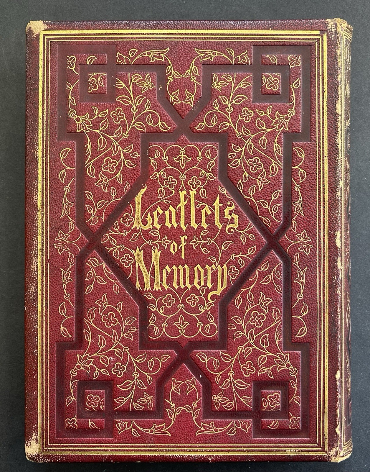 1856 LEAFLETS OF MEMORY Poetry / Prose Annual / Gift Book / Leavitt & Allen NY