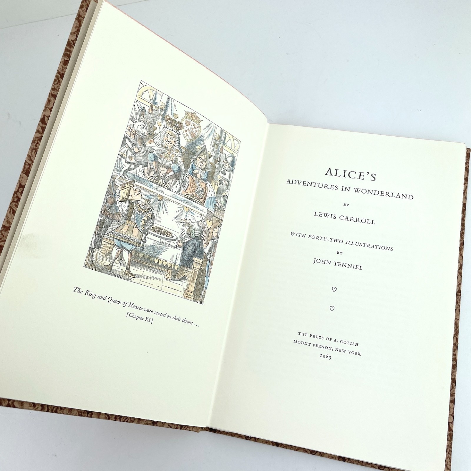 A COLISH Alice’s Adventures in Wonderland Lewis Carroll Illustrated Letterpress