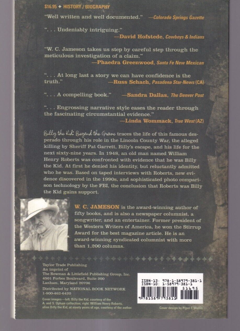 BILLY THE KID: BEYOND THE GRAVE by W. C. Jameson (2008 Trade Paperback){V4}