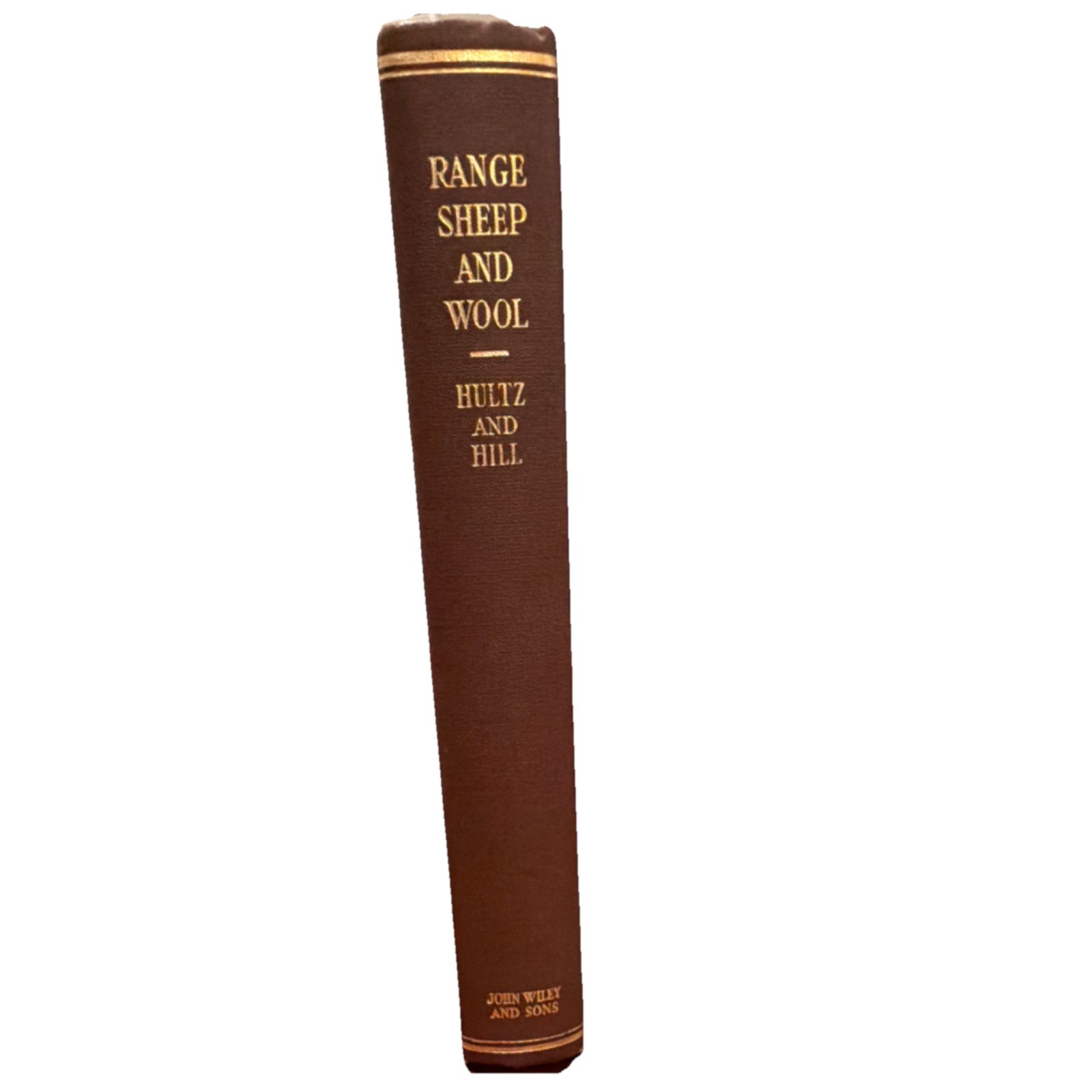 John Wiley & Sons Range Sheep and Wool Hultz Hill Hardcover Agriculture 1931