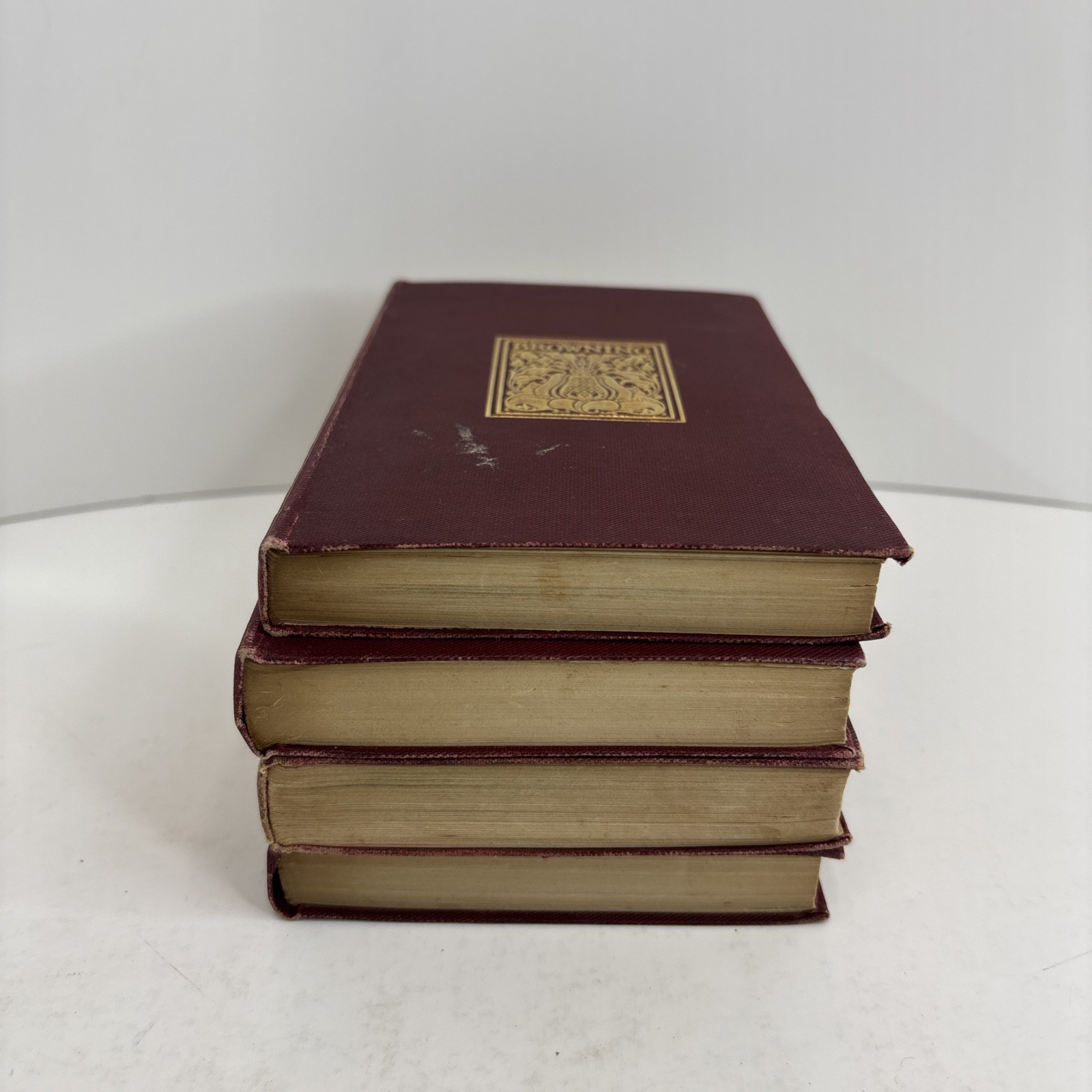 Robert Browning 1898 edition 4 Books Collection Lot Poetry Decor Antique