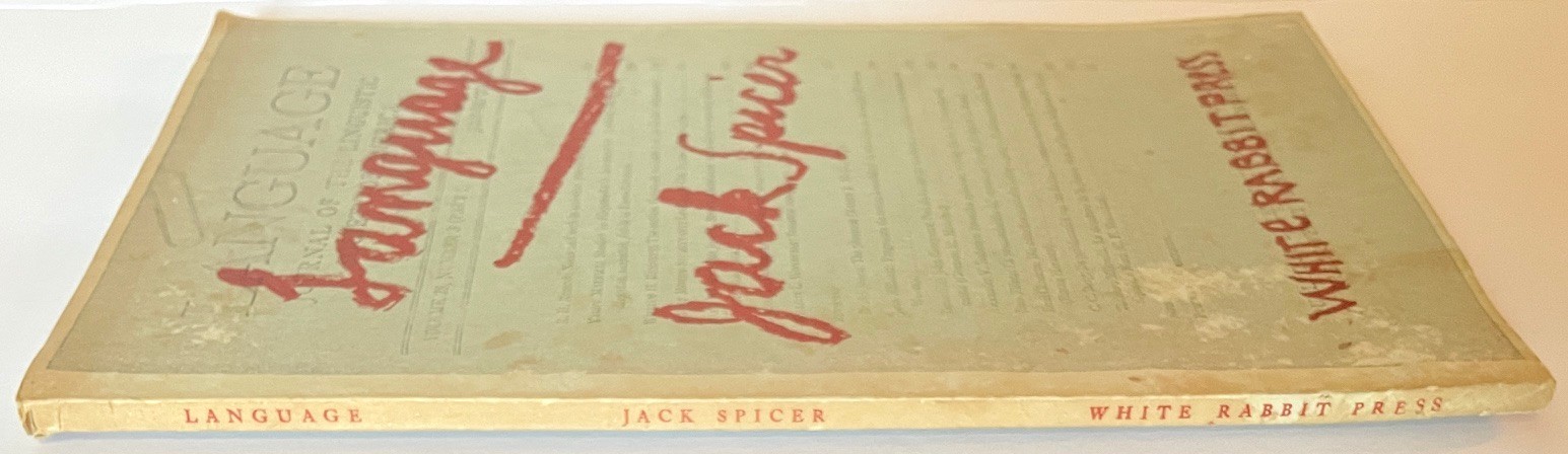 Jack Spicer – Language 1965 1st printing White Rabbit Press beat poetry book