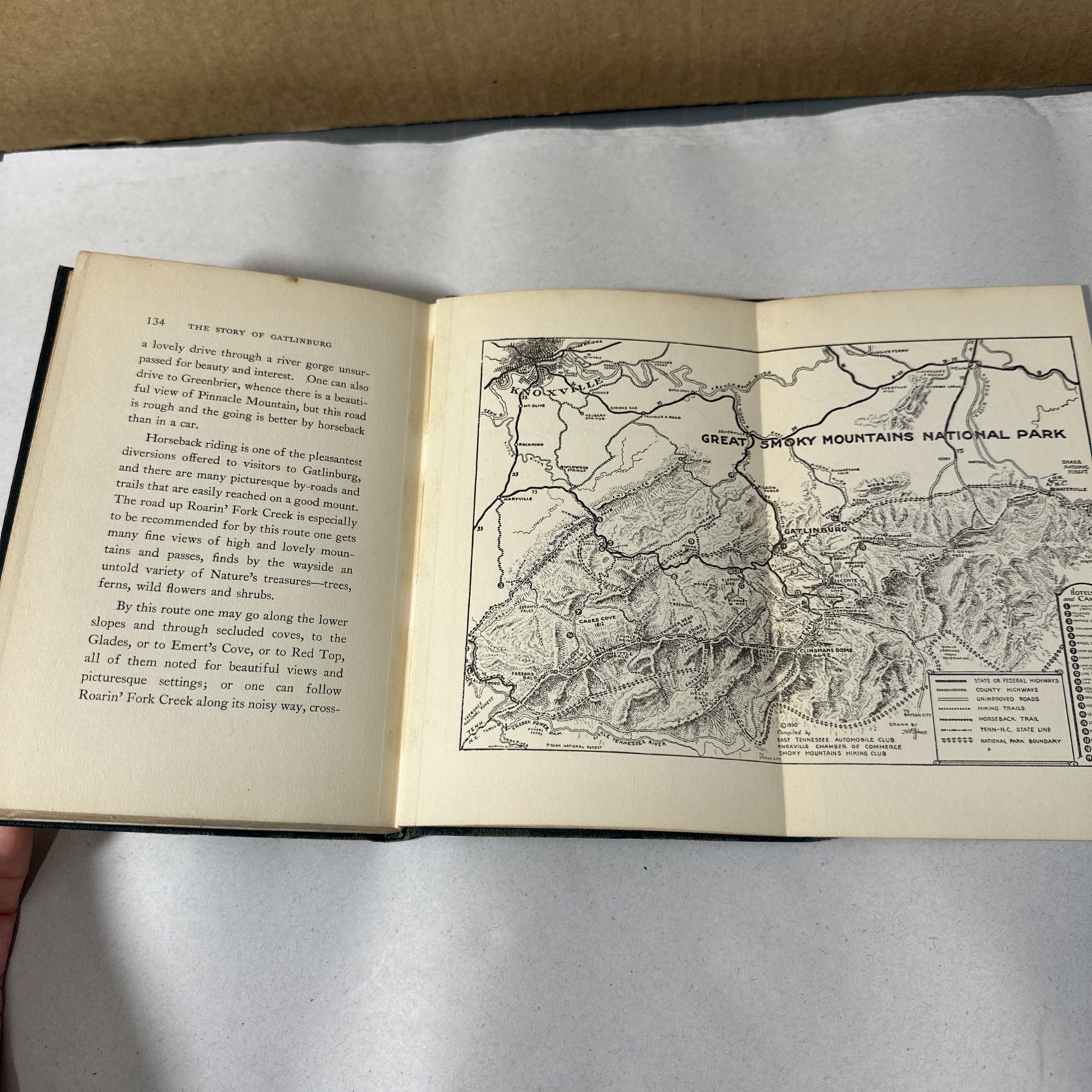 The Story of Gatlinburg by Greve 1931 First Edition Local History Book Map RARE