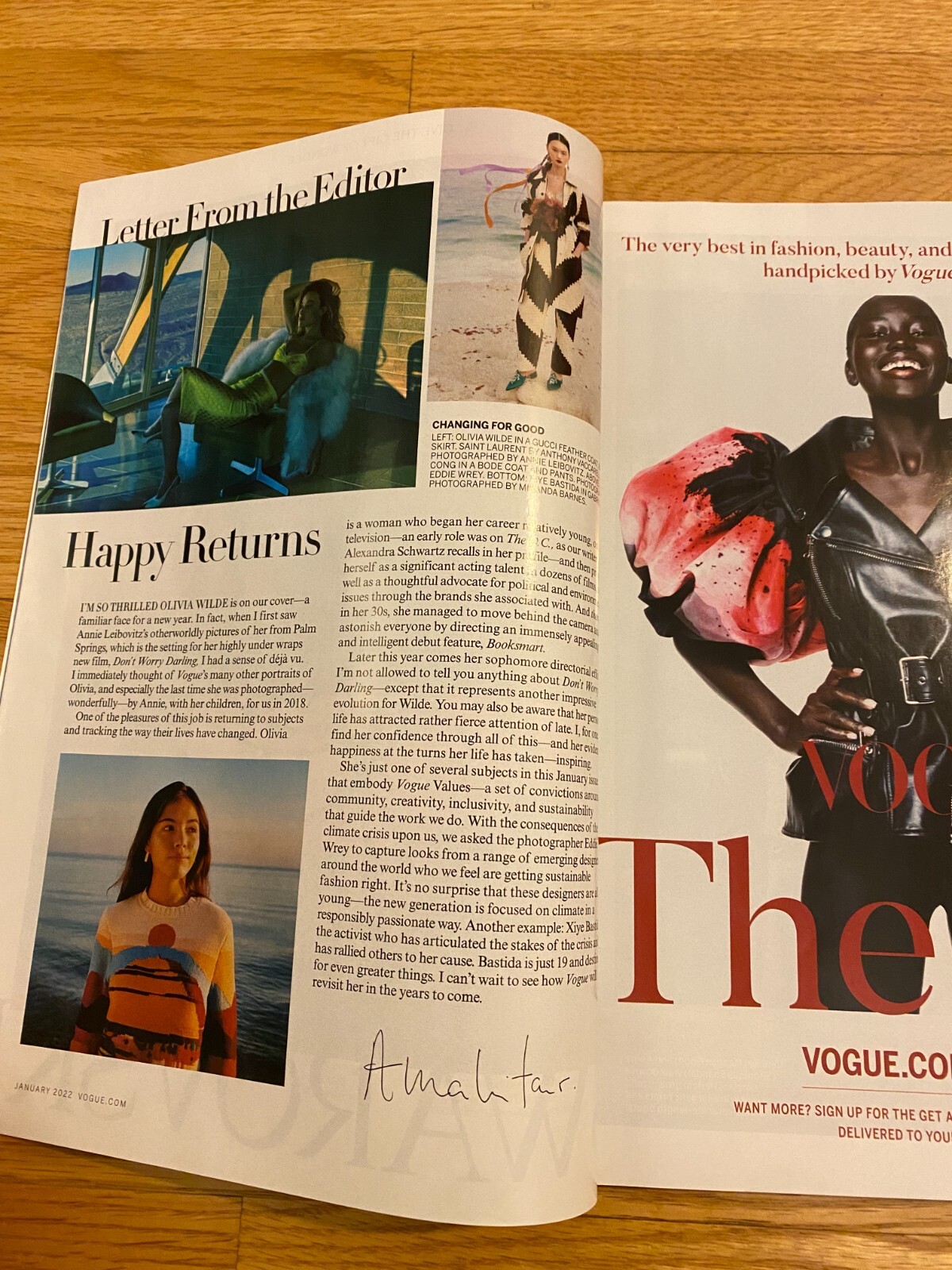 Vogue Magazine January 2022 US Edition Olivia Wilde Fashion Movies Women Pinup