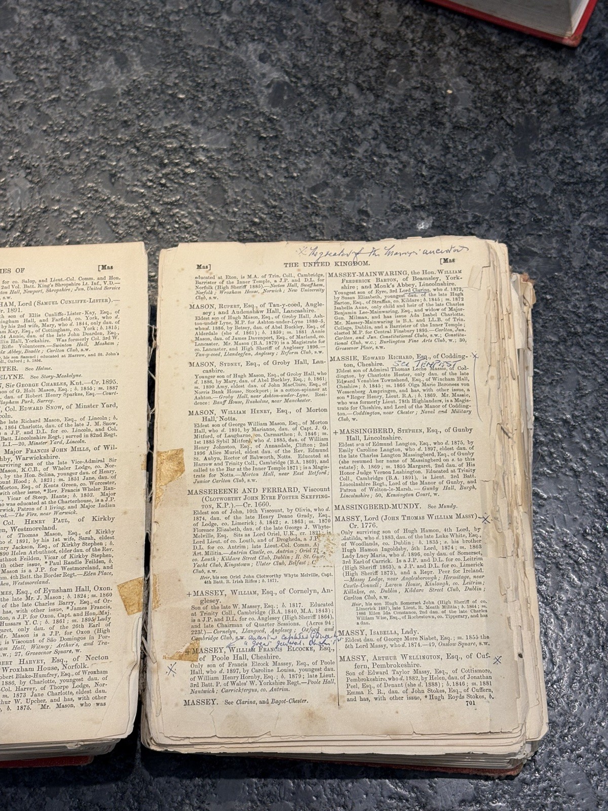 Walford’s County Families of the United Kingdom book – 1898