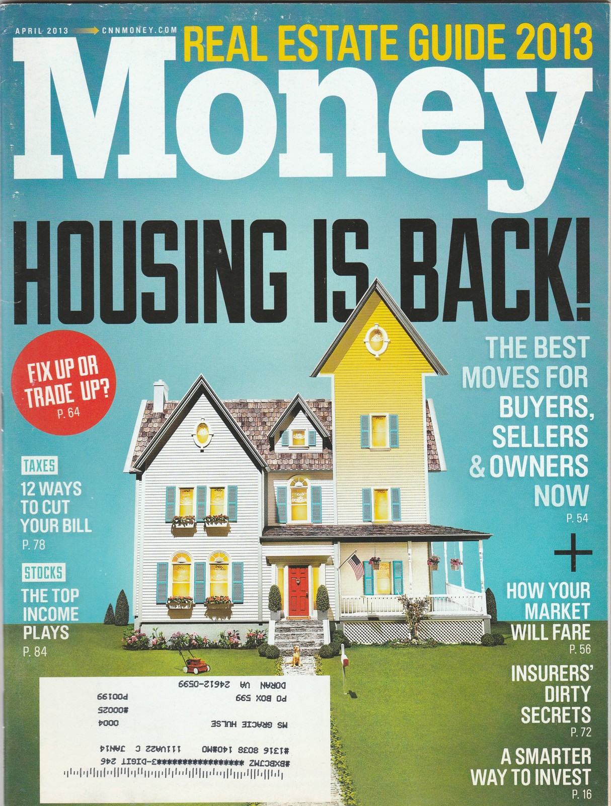 Money Magazine April 2013 * Housing Is Back *